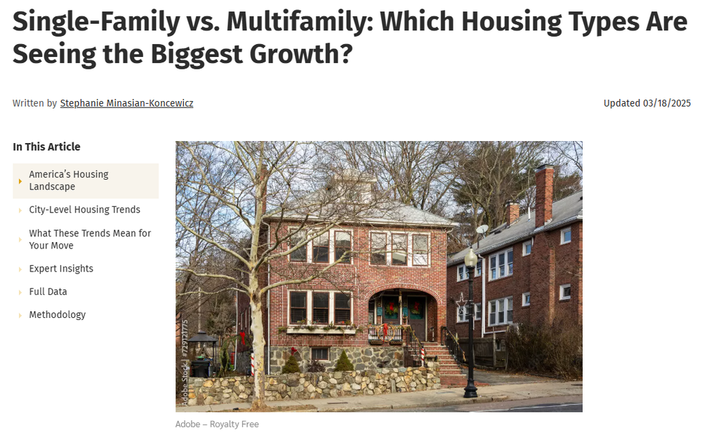 Single-Family vs. Multifamily: Which Housing Types Are Seeing the Biggest Growth?